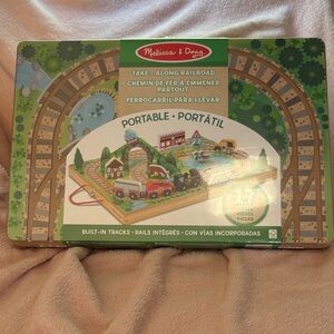NEW Melissa & Doug Take-Along Railroad Set with Colorful Tracks